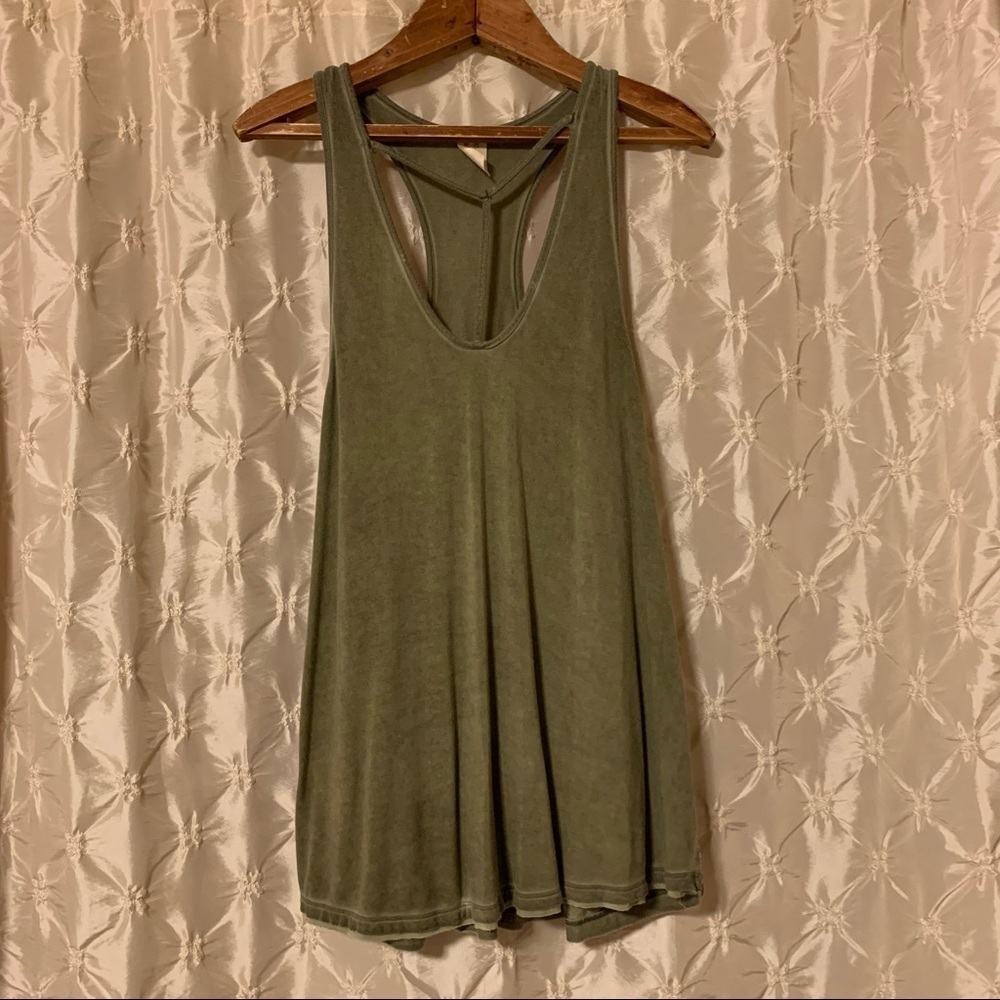 Free People • We the Free Green Caged Tank Top